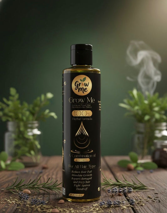 🌿 Grow Me Herbal Hair Oil – Powered by 40+ Natural Herbs for Ultimate Hair Growth